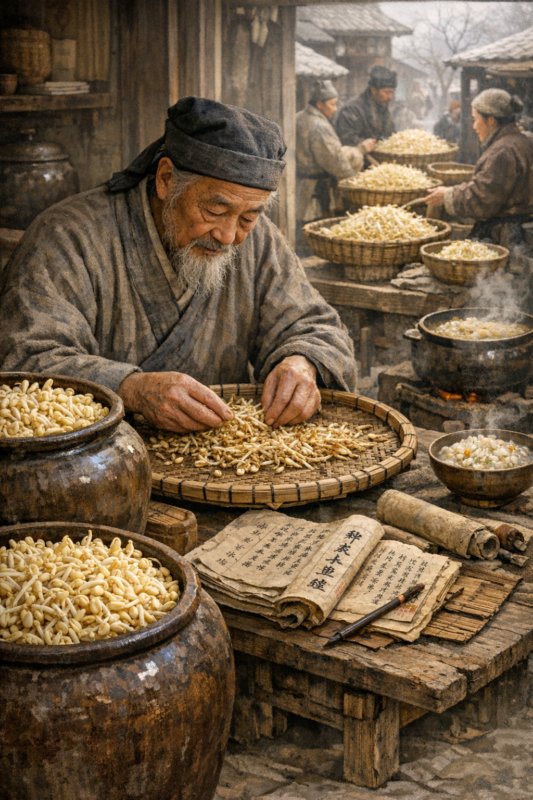 Senovės daigų turgus Kinijoje