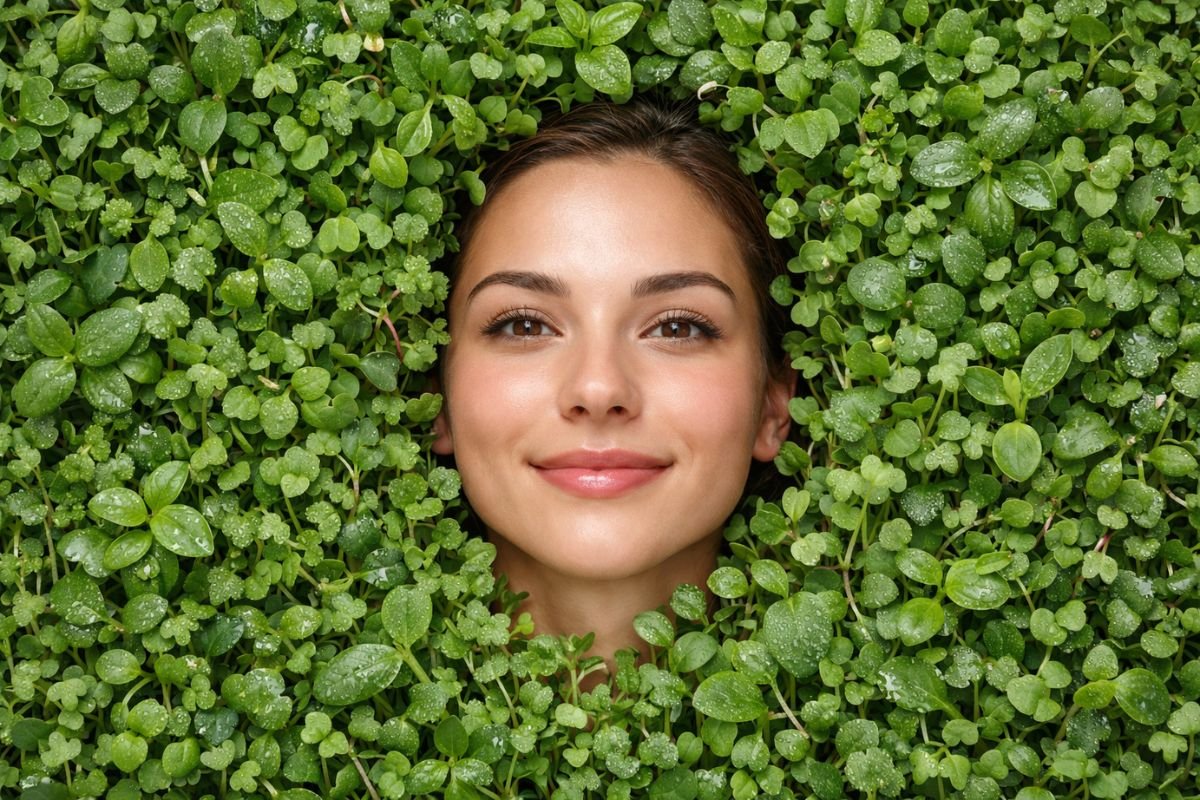 Švytinti oda su mikrožalumynais