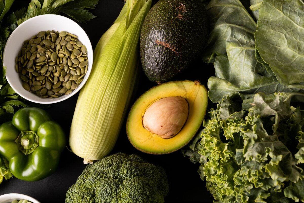 žali vaisiai, daržovės ir sėklos